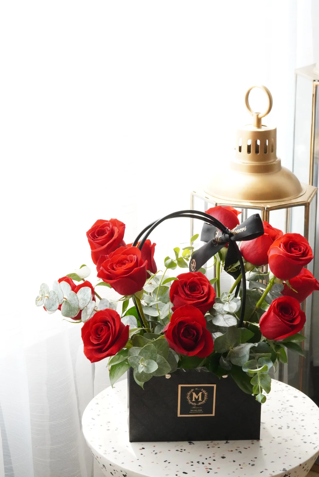 Dozen Red Roses-Basket of Love - Image 3