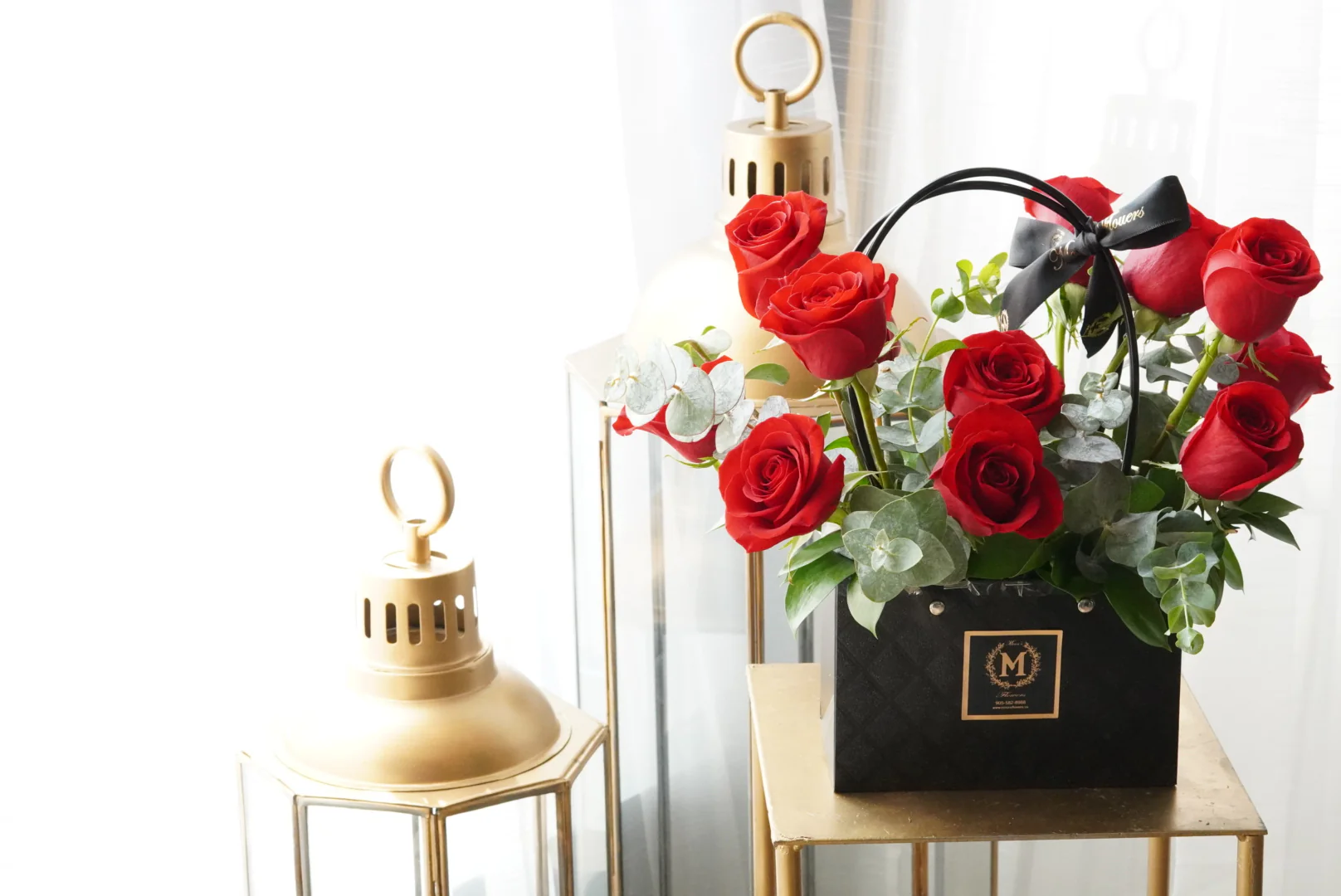 Dozen Red Roses-Basket of Love - Image 5