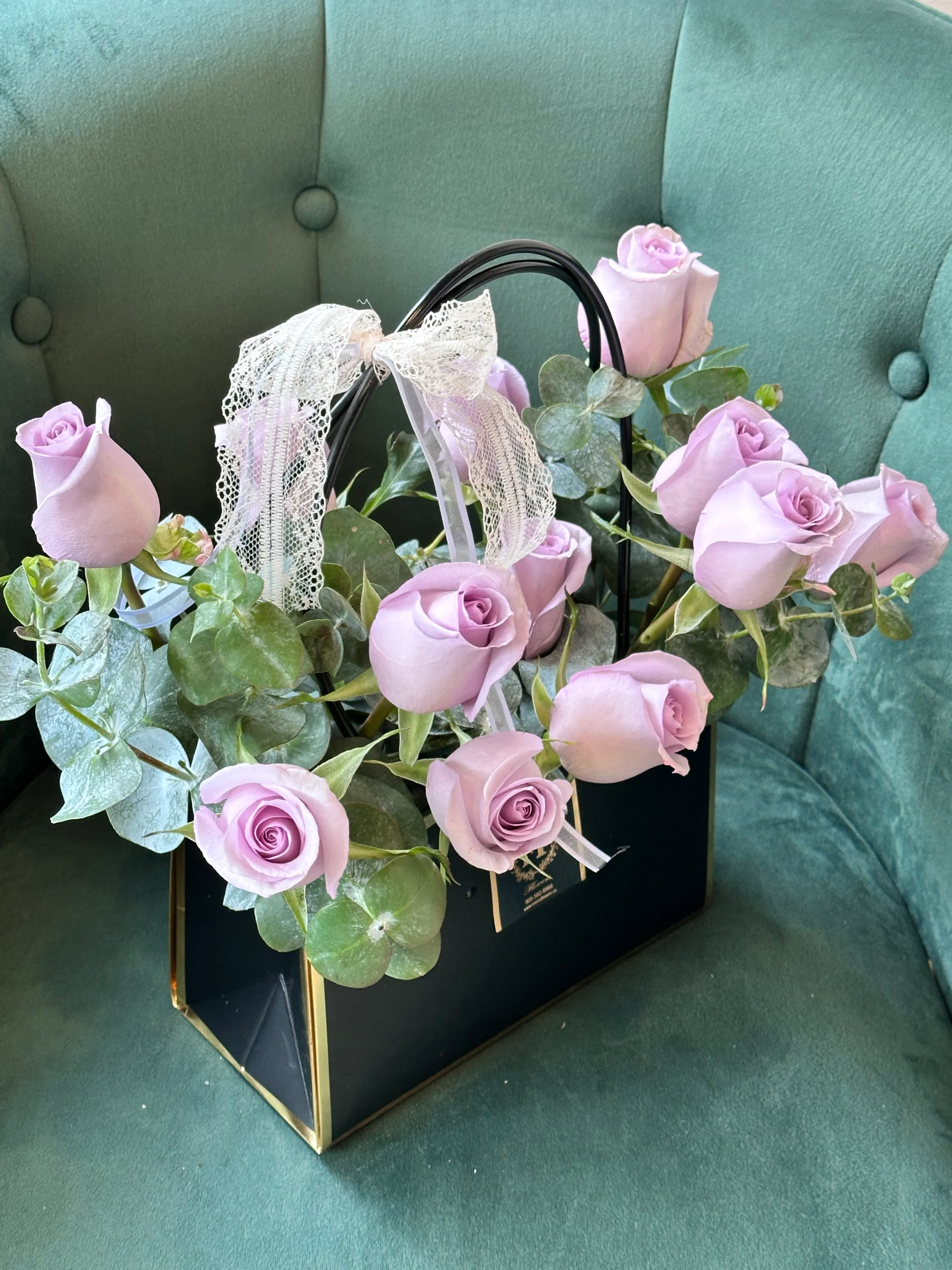 MOTHER'S DAY - 12 Roses-Basket of love - Image 5