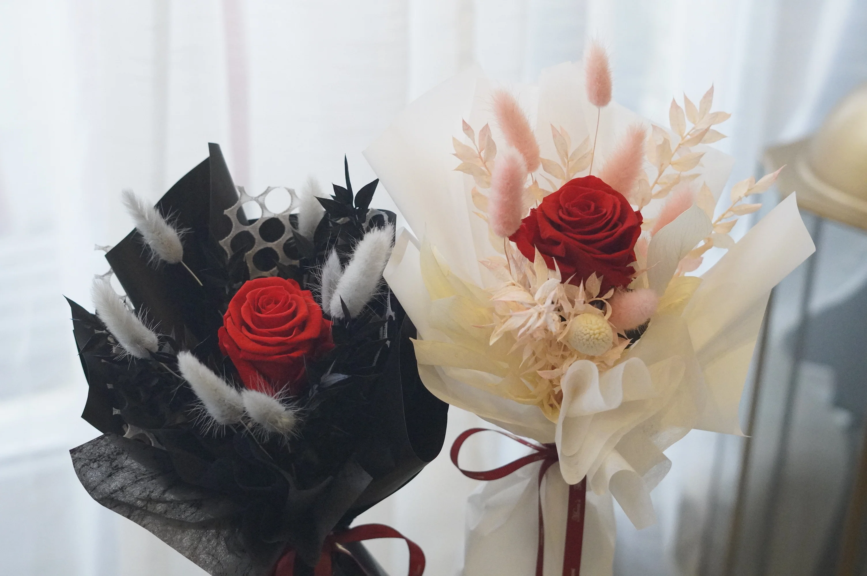 Forever Valentine Preserved Rose - Single Long Stem