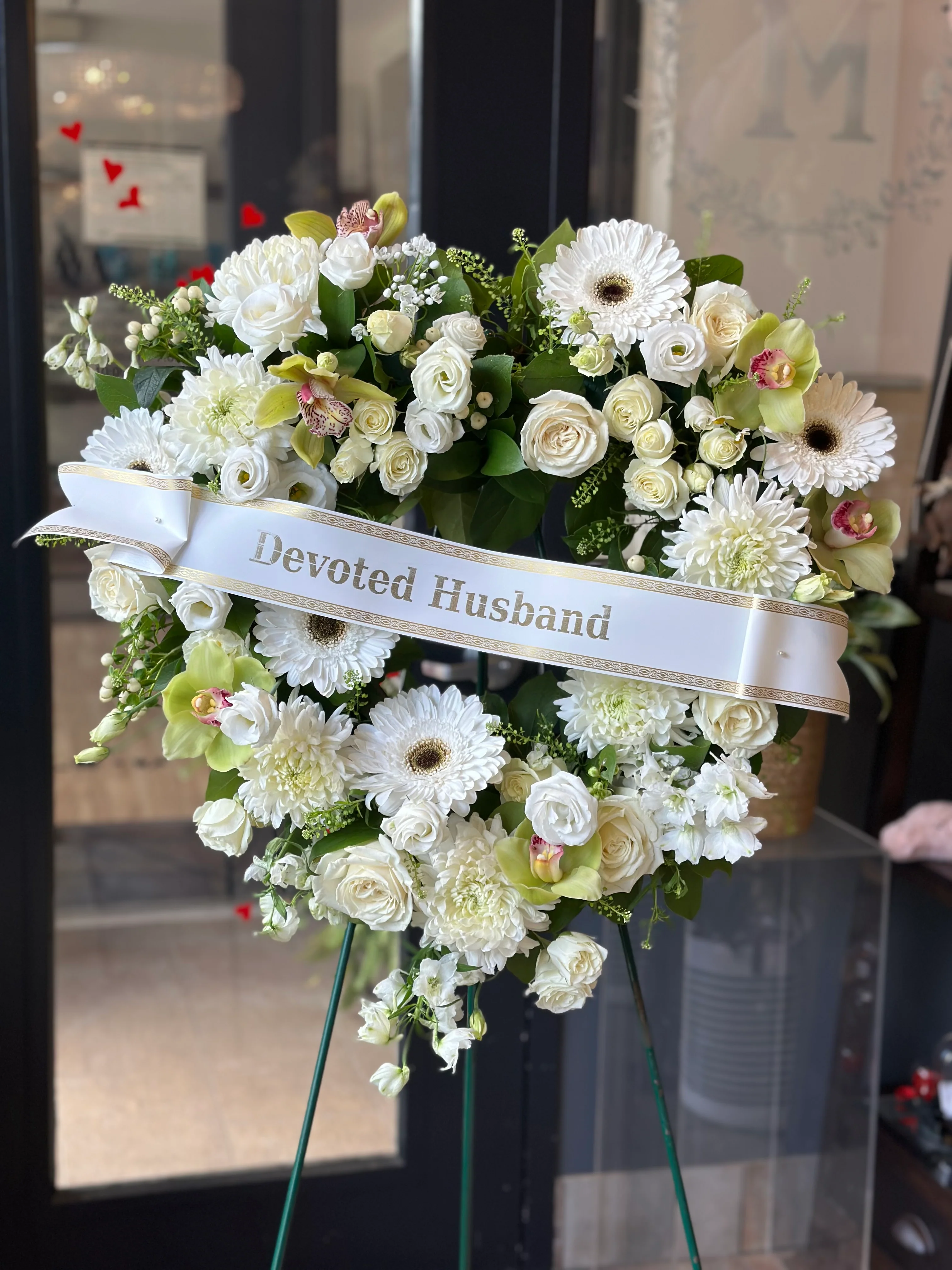 Funeral and Sympathy Heart Wreath - Image 7