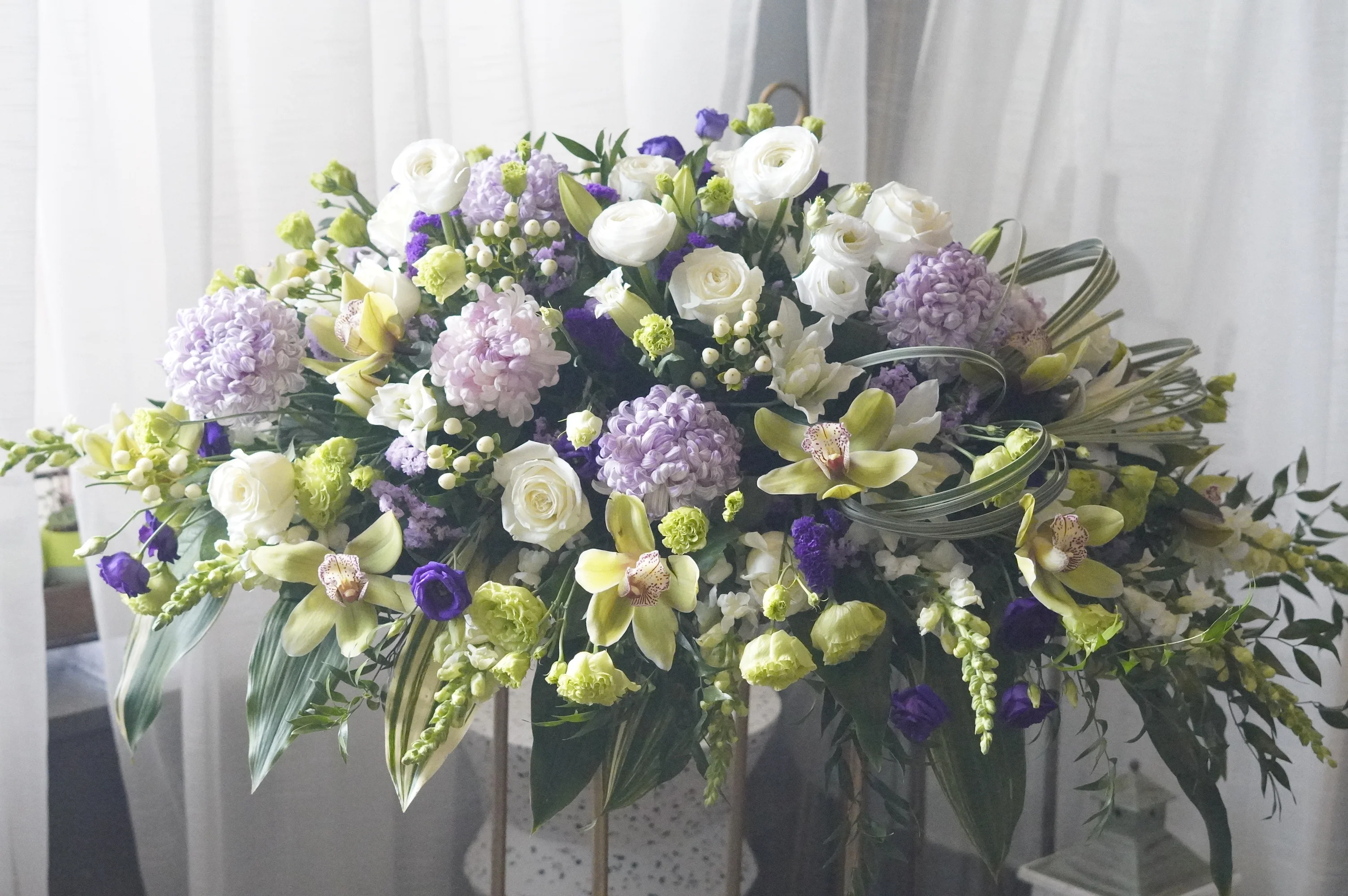 Puple and Green Casket Spray - Image 2