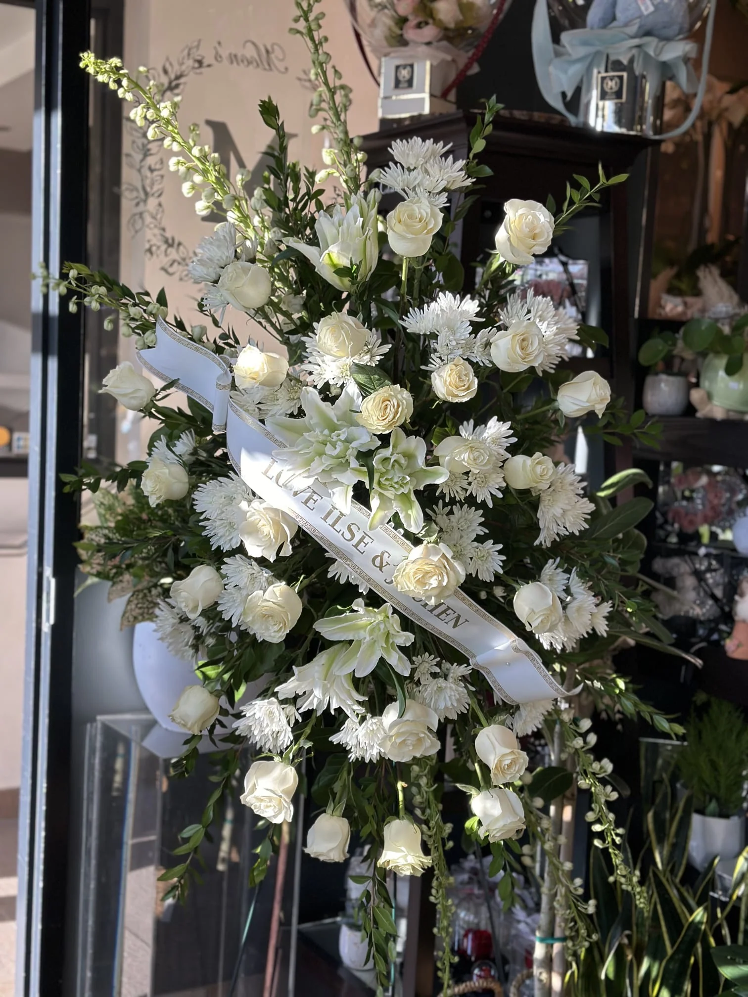 Celestial Farewell Funeral Standing Spray - Image 2