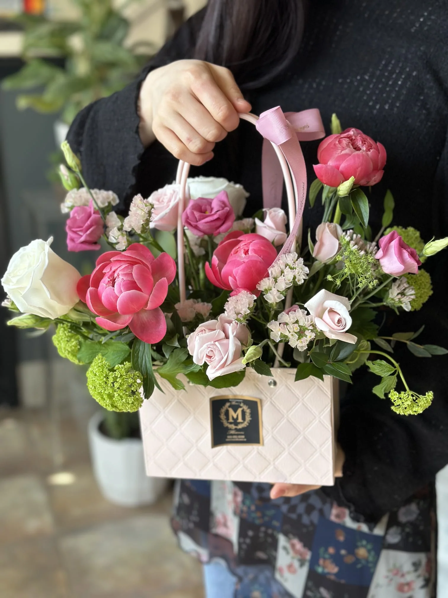 MOTHER'S DAY - Basket of Peonies