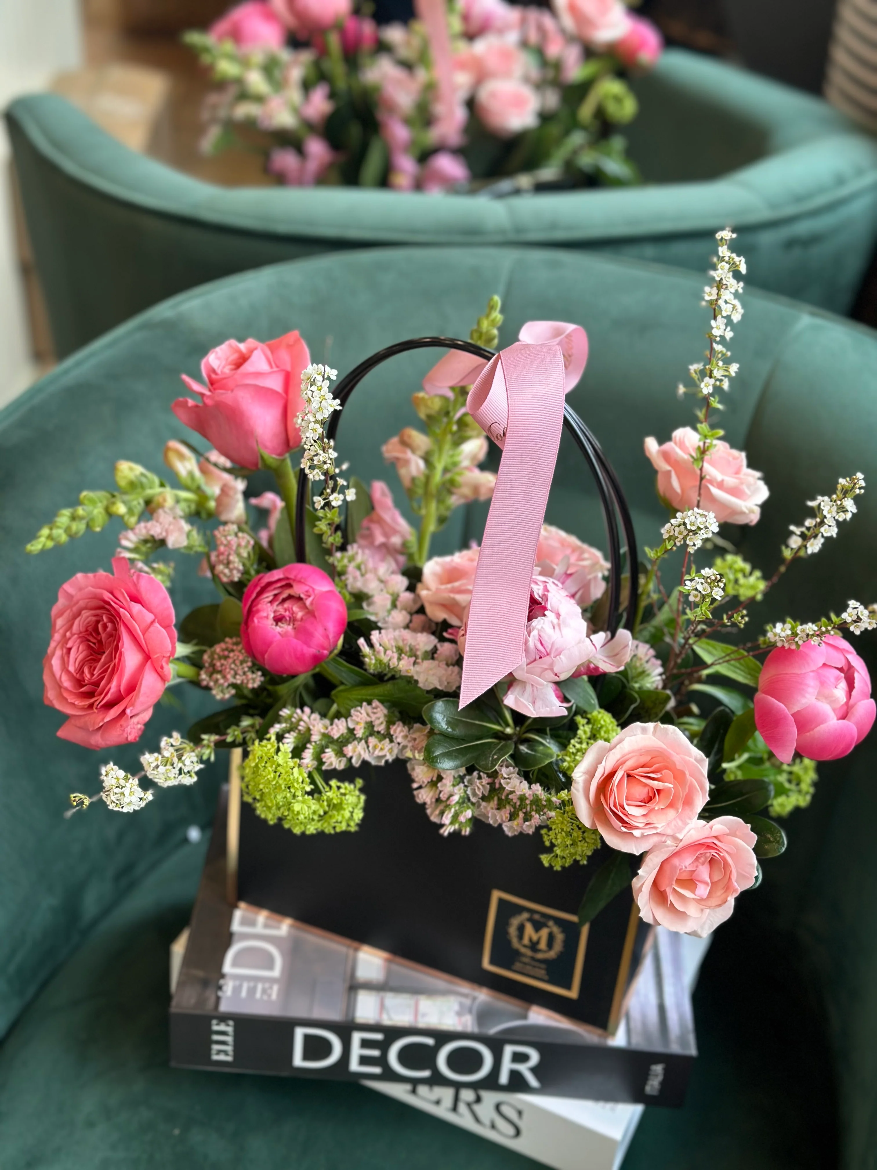 MOTHER'S DAY - Basket of Peonies - Image 4