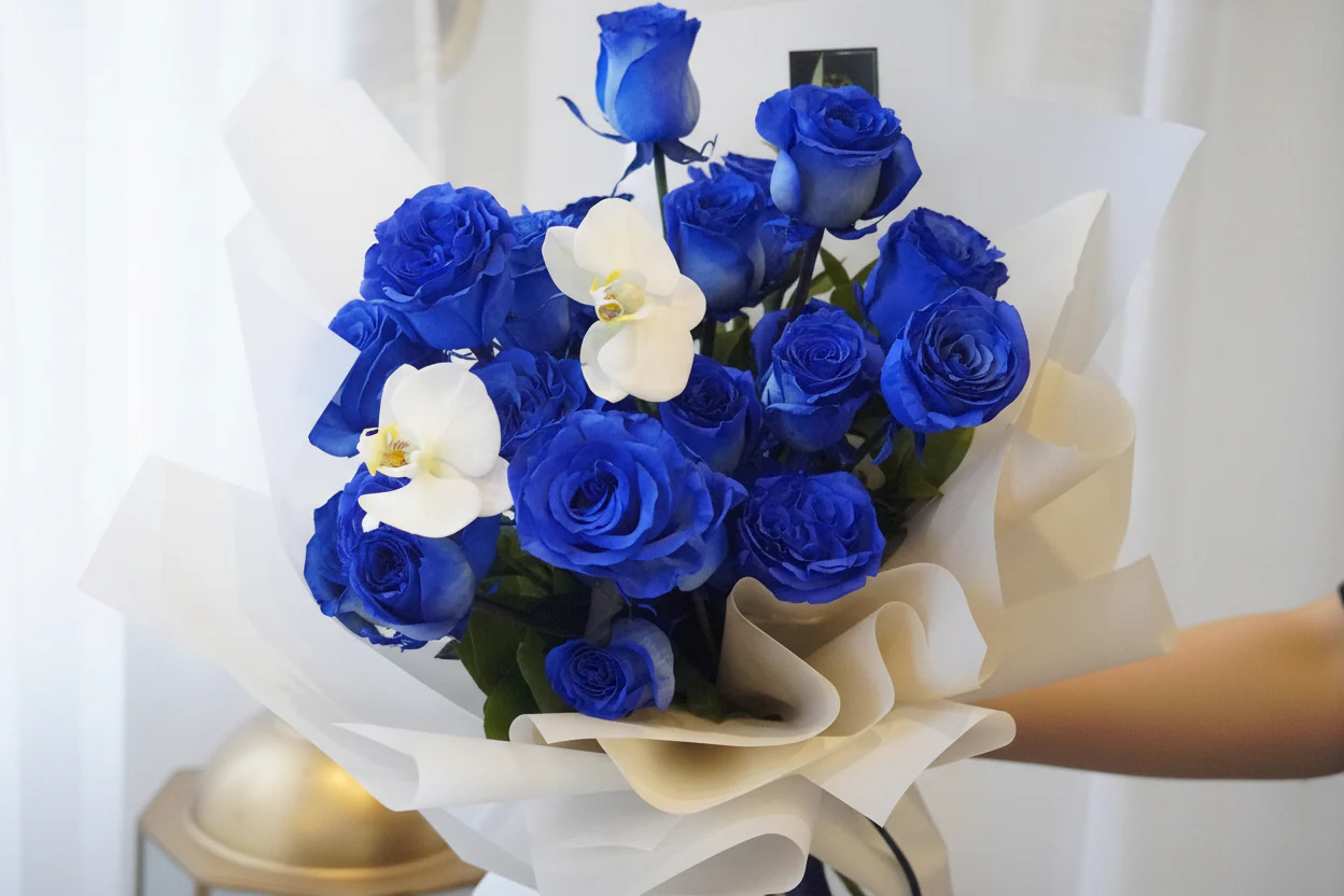 Send My Love – 2 Dozen Roses with Orchid - Image 7