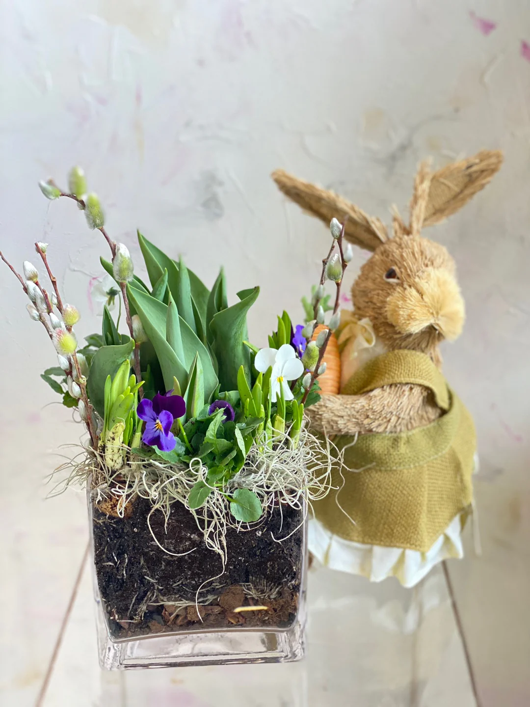 Spring Bulbs In a Glass Vase
