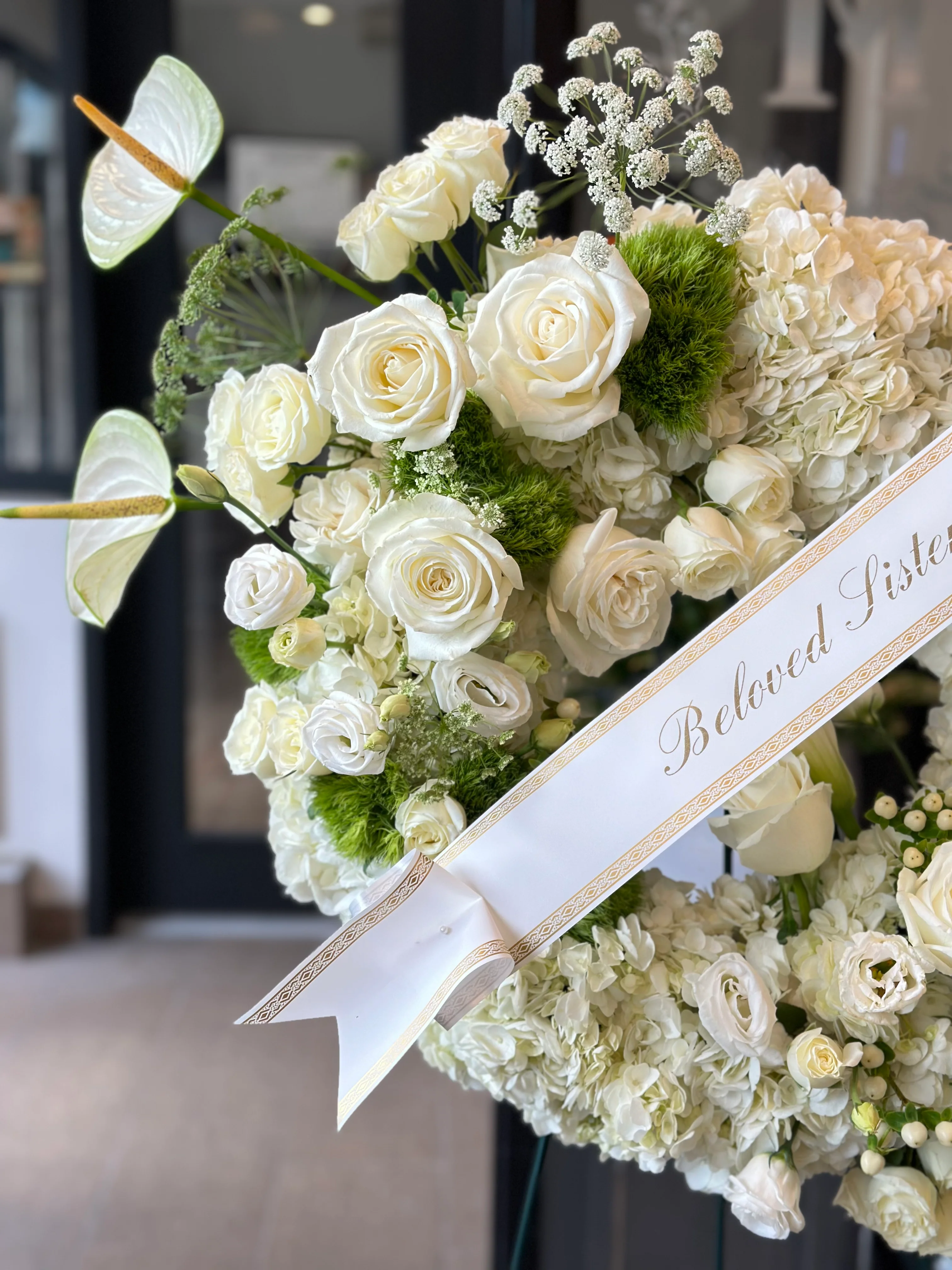 Funeral & Condolences Flowers Wreath - Image 3