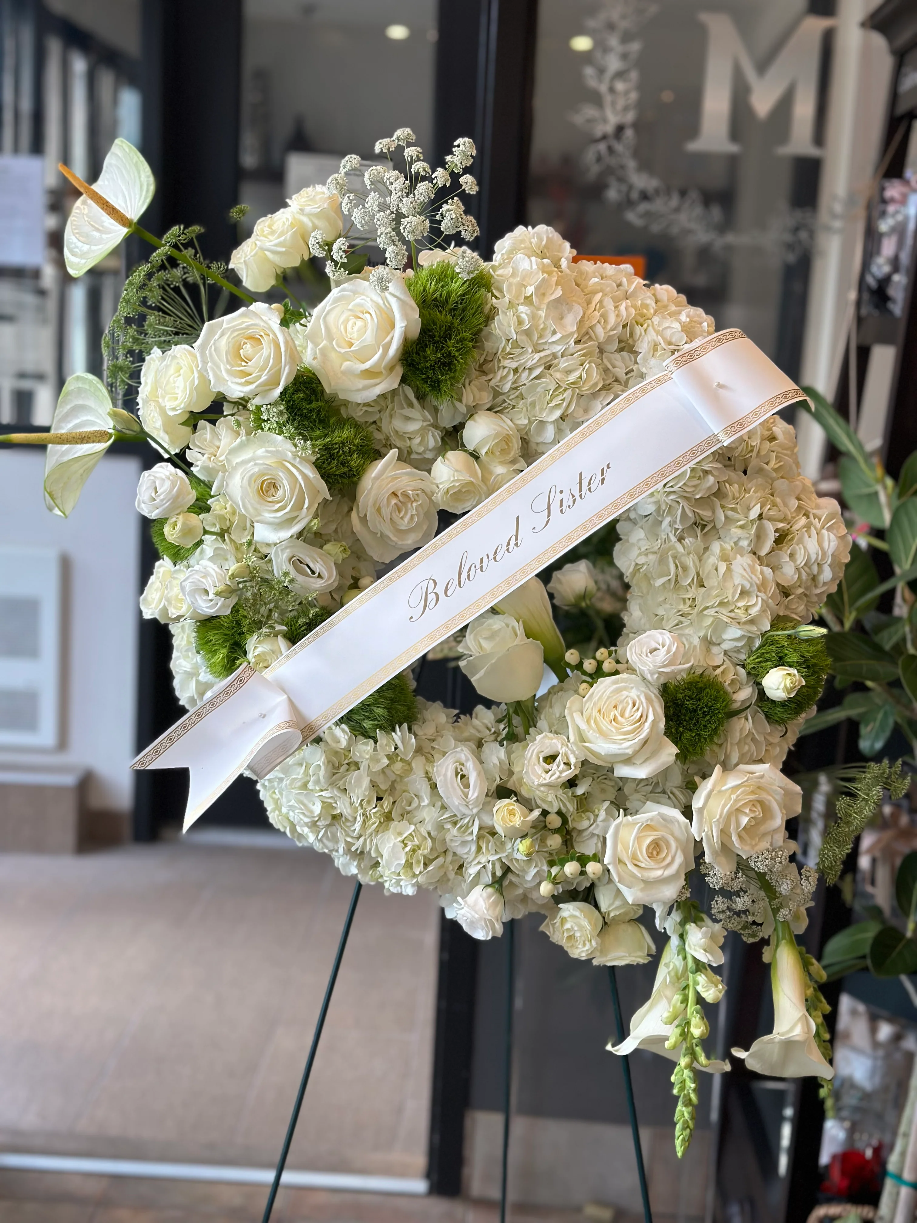 Funeral & Condolences Flowers Wreath - Image 2