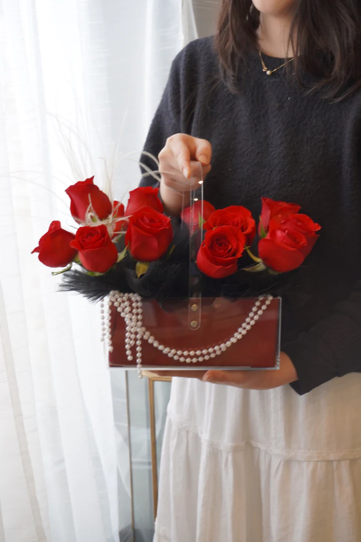 Valentine's Day - Scarlet Bloom Acrylic Basket - Image 2