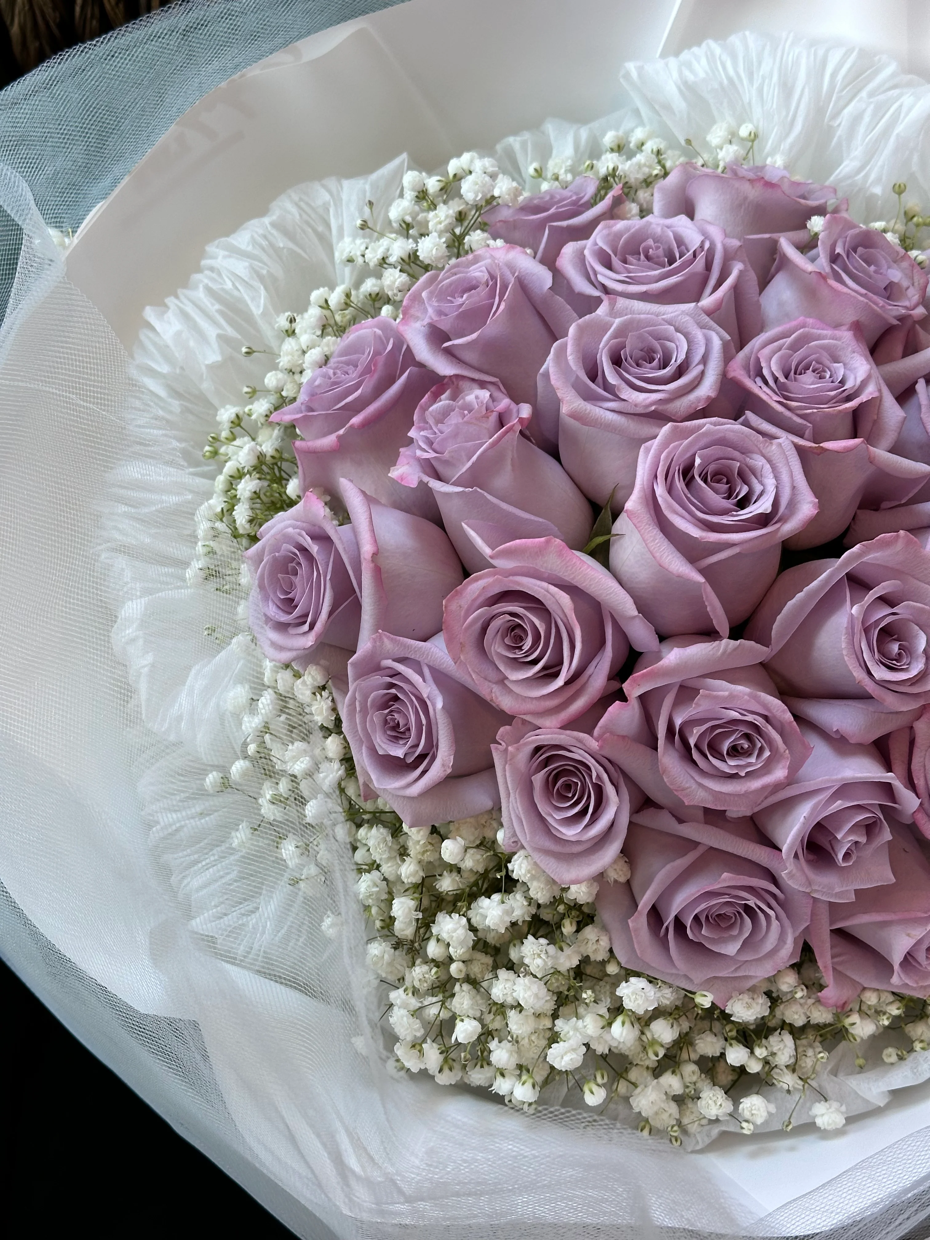 Valentine's Day - Lavender Rose Round Bouquet - Image 4